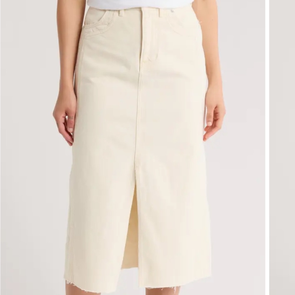 Veronica Beard Cream Asymmetrical Skirt